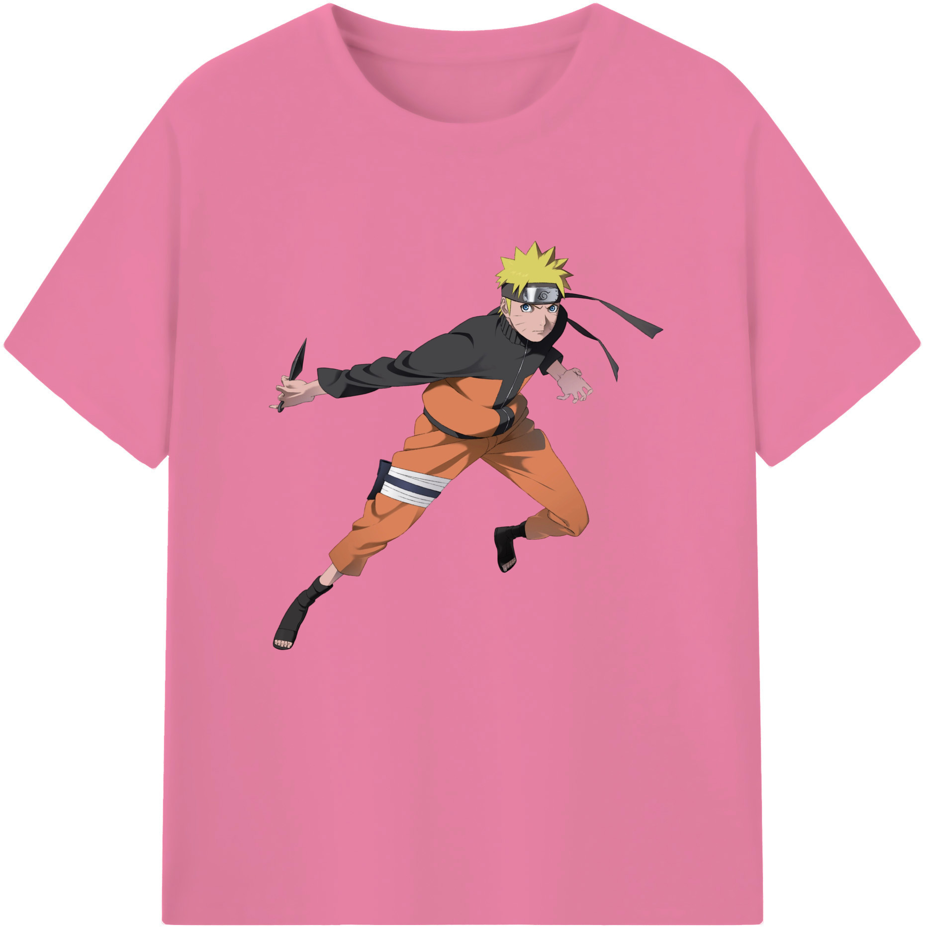 （画像用） NARUTO -ナルト- うずまき ナルト Uzumaki Naruto 綿100％半袖Tシャツ（フロントプリント）